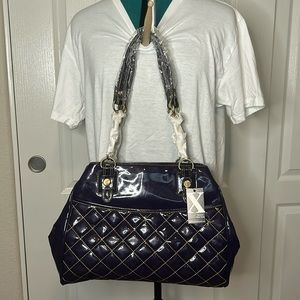 Max New York Purple Patent Shoulder Bag